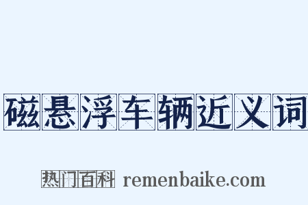 磁悬浮车辆近义词是什么意思的图片